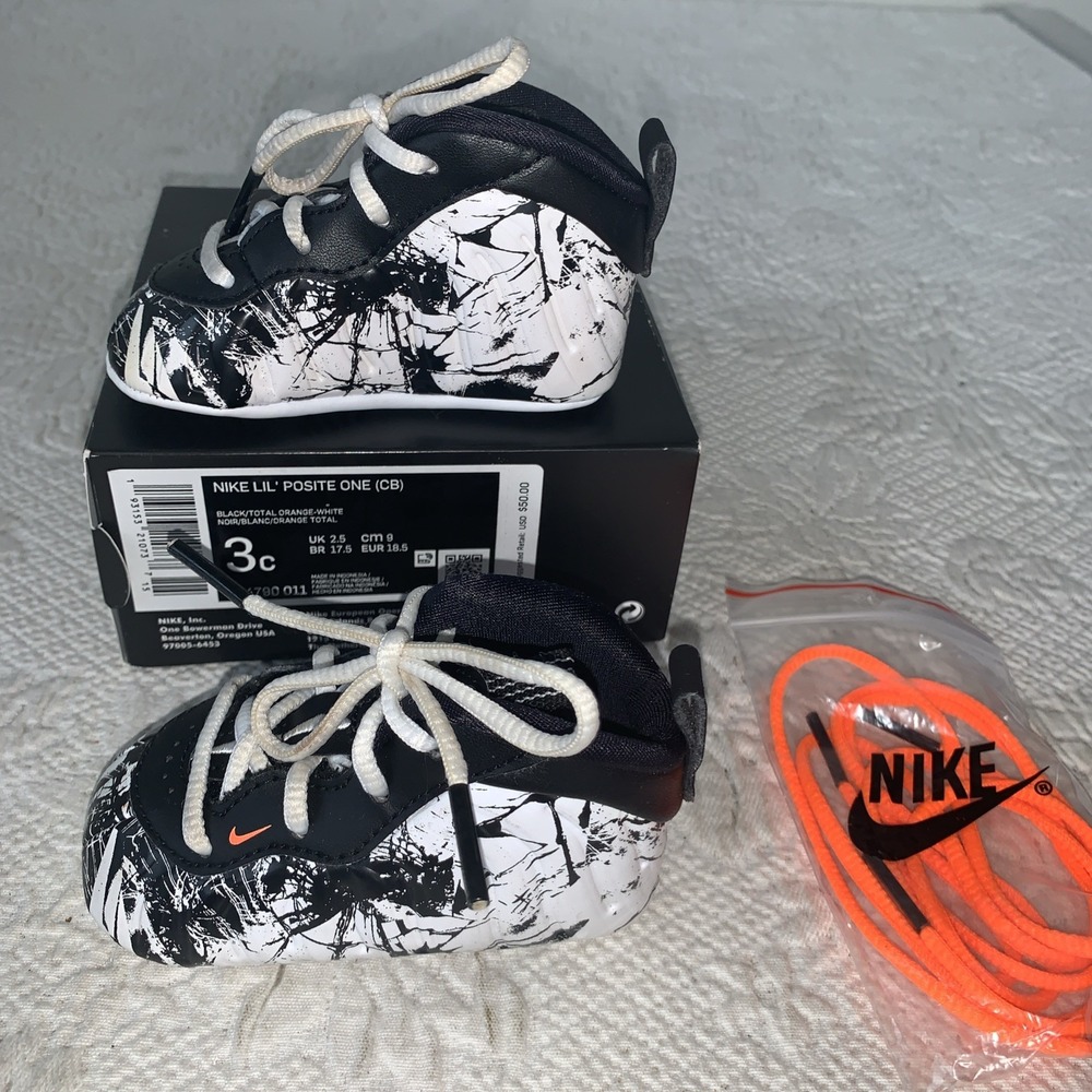 Nike Lil Posite One Shattered‎ Crib Bootie - 644790-011 CB Foamposite Sz 3c